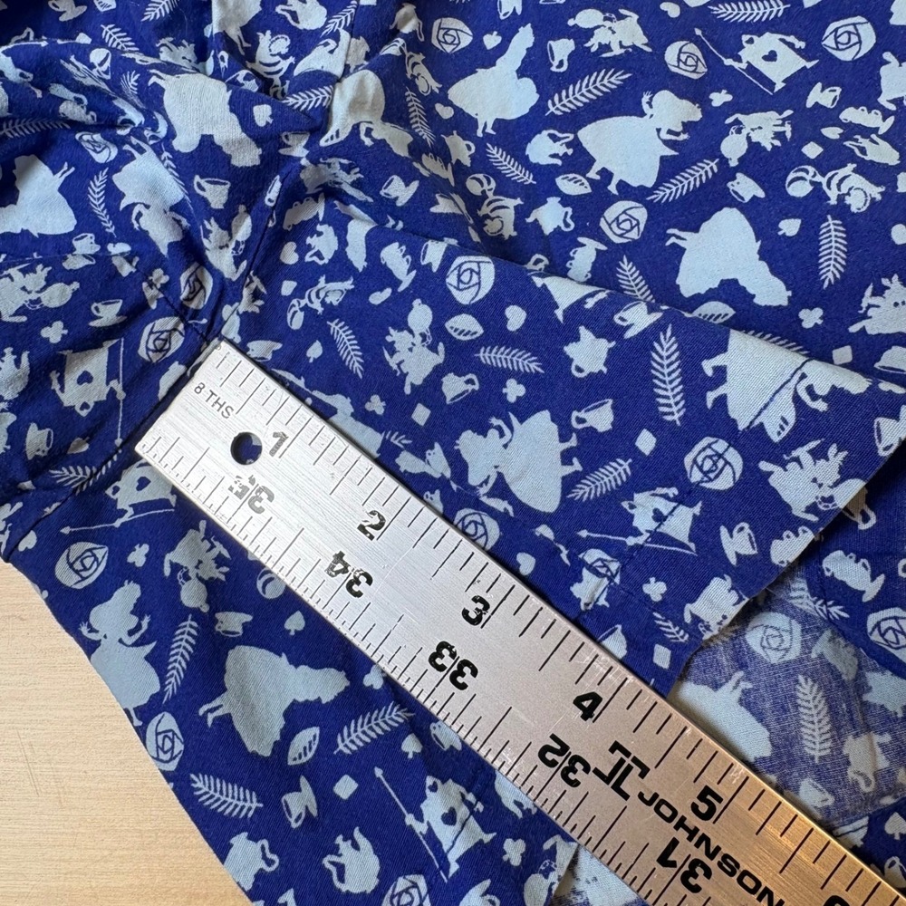 Disney Women 2XL Blue Shorts Alice In Wonderland Coquette Cotton 4" - Picture 13 of 13